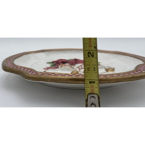 Fitz and Floyd Christmas "Jingle Bells" Cookie Plate Platter Candy Tray Vintage - Picture 7 of 7